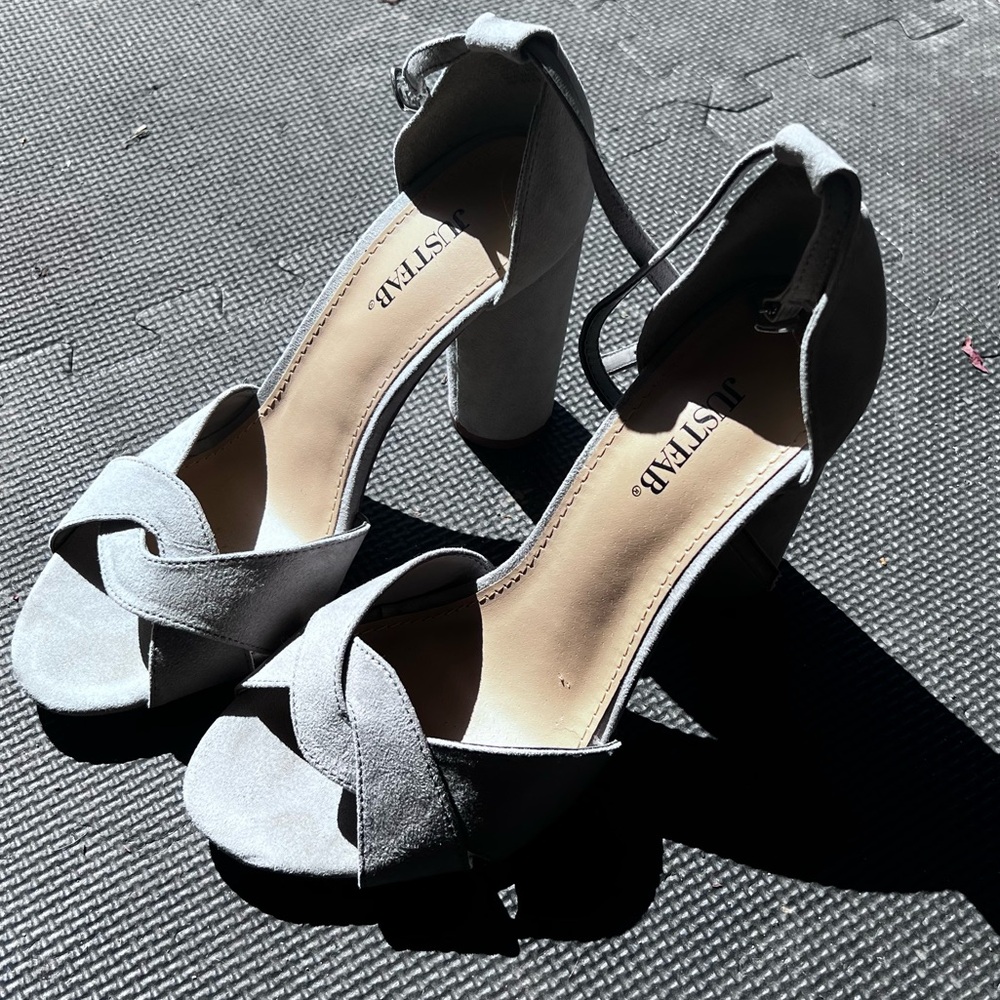 Just Fab Suede Chunky Heels